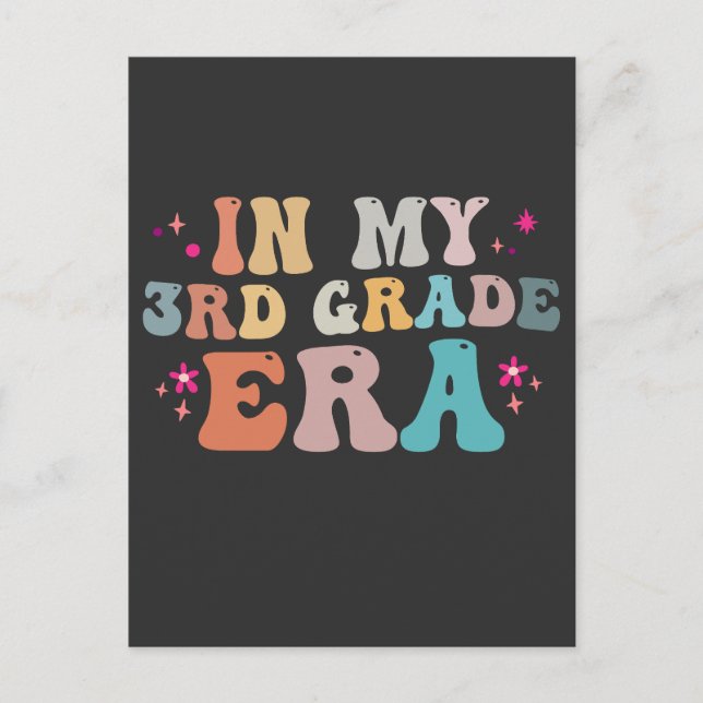 Postal Divertido Regreso a la Escuela En mi época de 3er  (Anverso)
