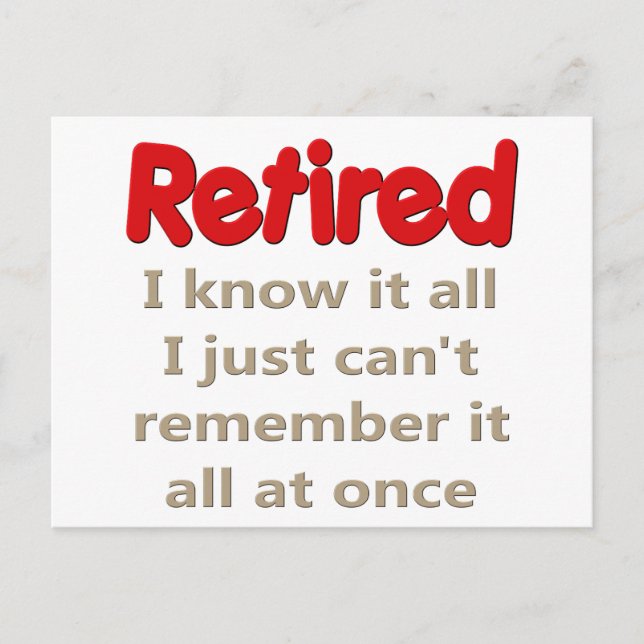 Postal Divertido retiro divertido (Anverso)