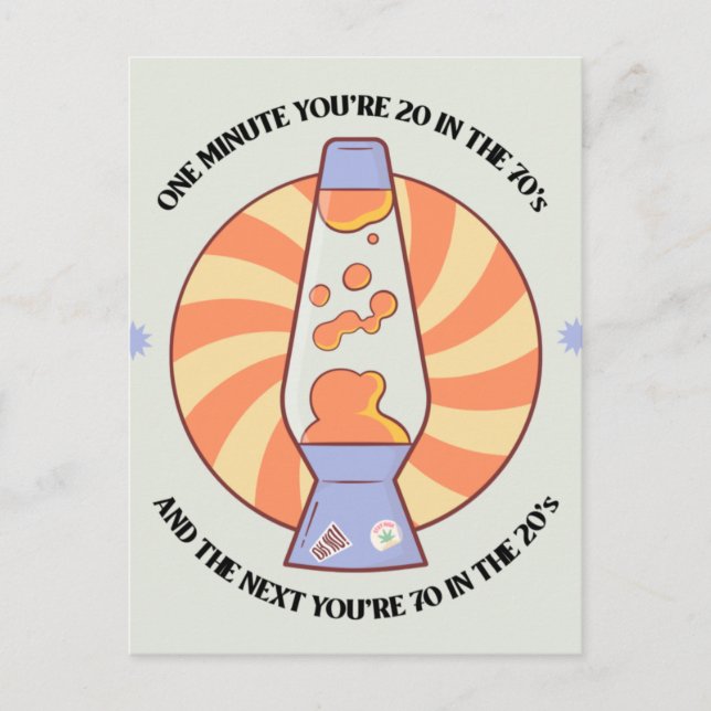 Postal Divertido Retro 70's  (Anverso)