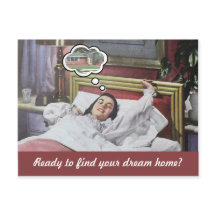 Divertido retro mujeres marketing inmobiliario