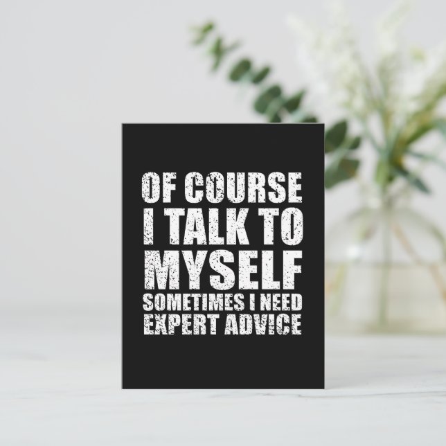 Postal Divertido sarcasmo cita sarcasmo de humor (Anverso de pie)