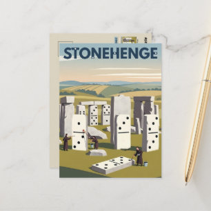 Postal Divertido Stonehenge WPA Viaje