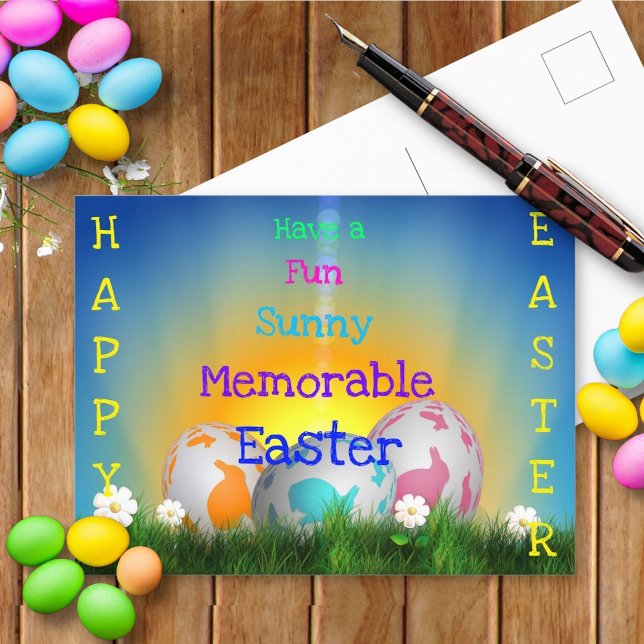 Postal Divertido Sunny Memorable Pascua (Subido por el creador)