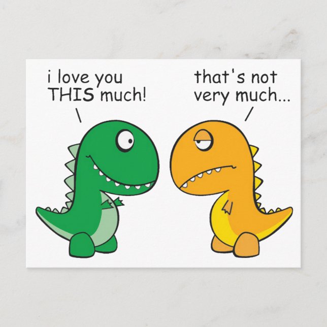 Postal divertido-T-Rex-little-arms-personalizado (Anverso)