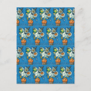 POSTAL DIVERTIDO TRICK O TRATAR OLOR MIS PIES HALLOWEL OW