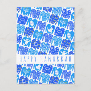 Postal Divertido y feo Chanukah Sweaters adorables vacaci