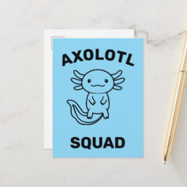 Postal Divertido y lindo escuadrón de Ajolotes personaliz