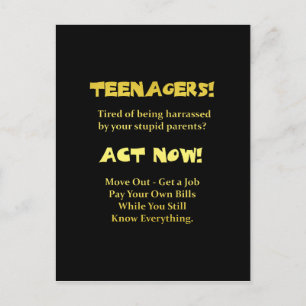 Postal Divertidos adolescentes actúan ahora como Chiste