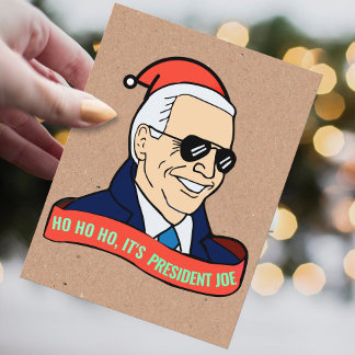 Postal Divertidos como son los Navidades del presidente J