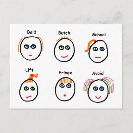 Postal Divertidos peinados
