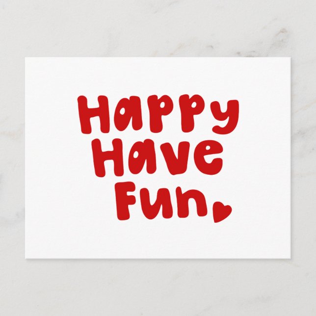 Postal Divertirse Feliz (Anverso)