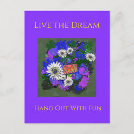 Postal Diviértete Colorido Colorido Fresco Feliz