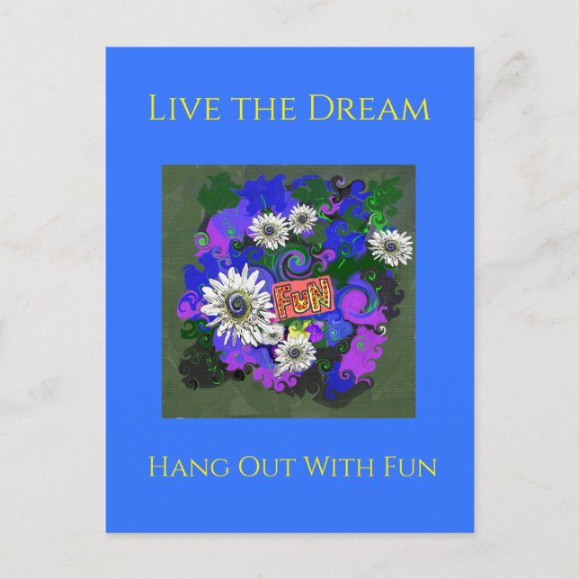 Postal Diviértete con colores frescos y vívidos (Anverso)