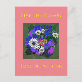 Postal Diviértete con colores frescos y vívidos