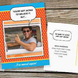Postal Diviértete con estilo de cómic personalizado de na