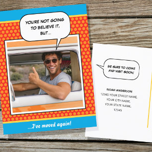 Postal Diviértete con estilo de cómic personalizado de na