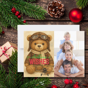 Postal Diviértete con la foto de vacaciones de Navidad co