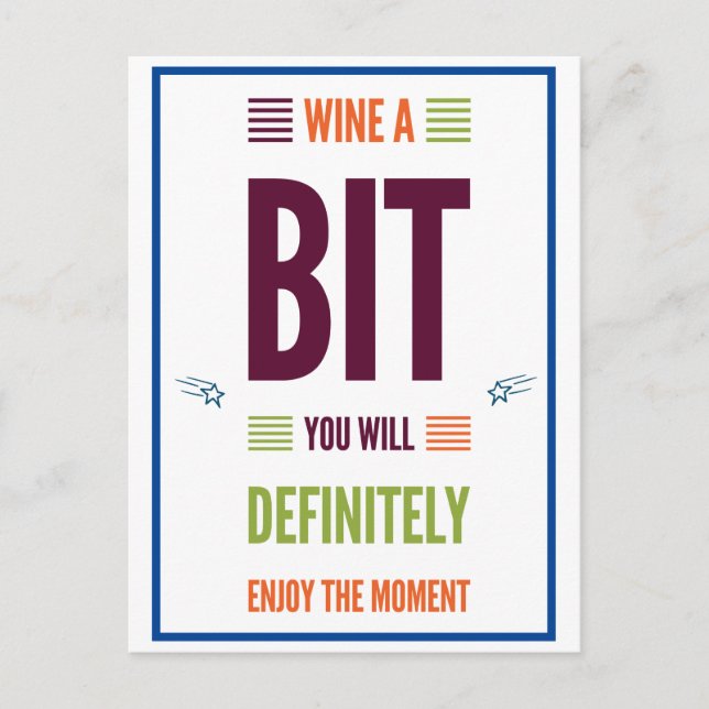 Postal Diviértete Frase Divertida Cotización Motivacional (Anverso)