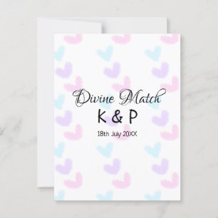 Postal Divina coincidencia añadir pareja letra de letra p