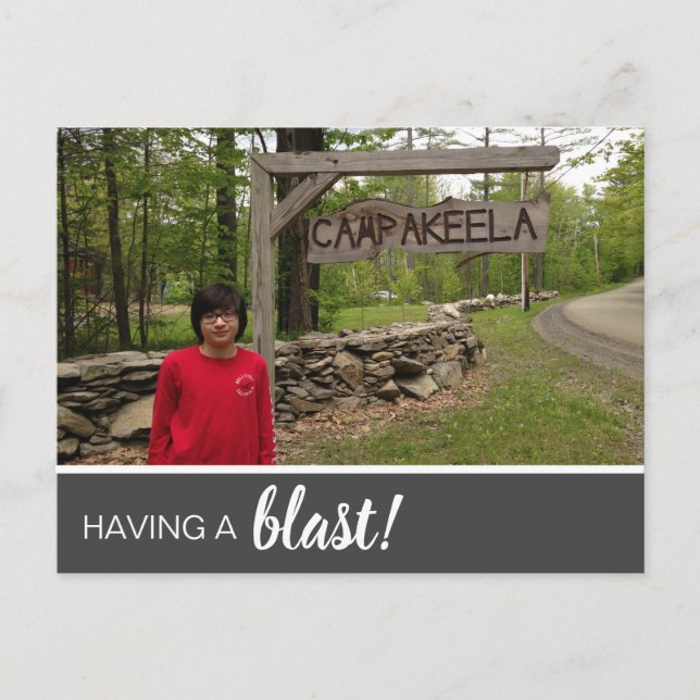 Postal ¡Divirtiéndose!!! (Anverso)