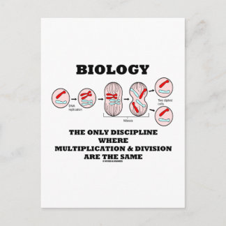Postal División de Multiplicación de Disciplina Sólo Biol