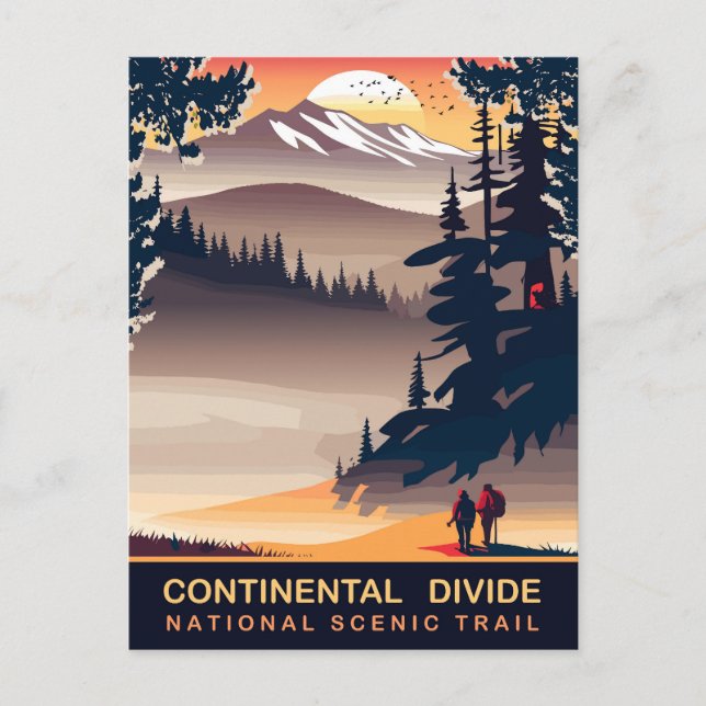 Postal Divisoria Continental, Sendero Escénico Nacional,  (Anverso)