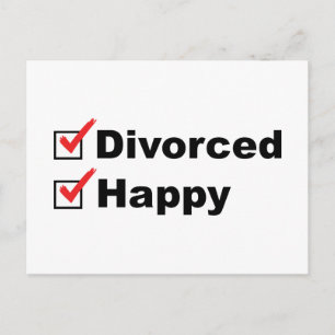 Postal Divorciado Y Feliz