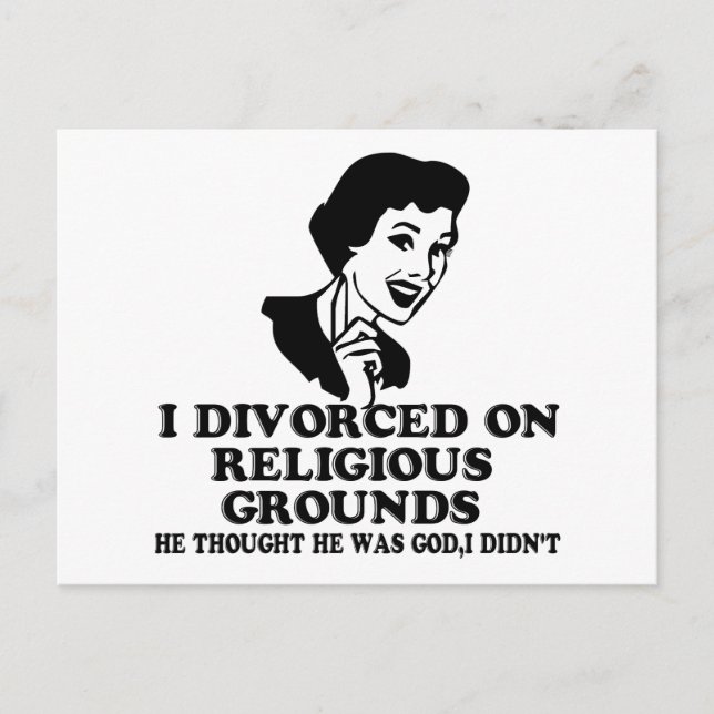 Postal Divorcio divertido (Anverso)