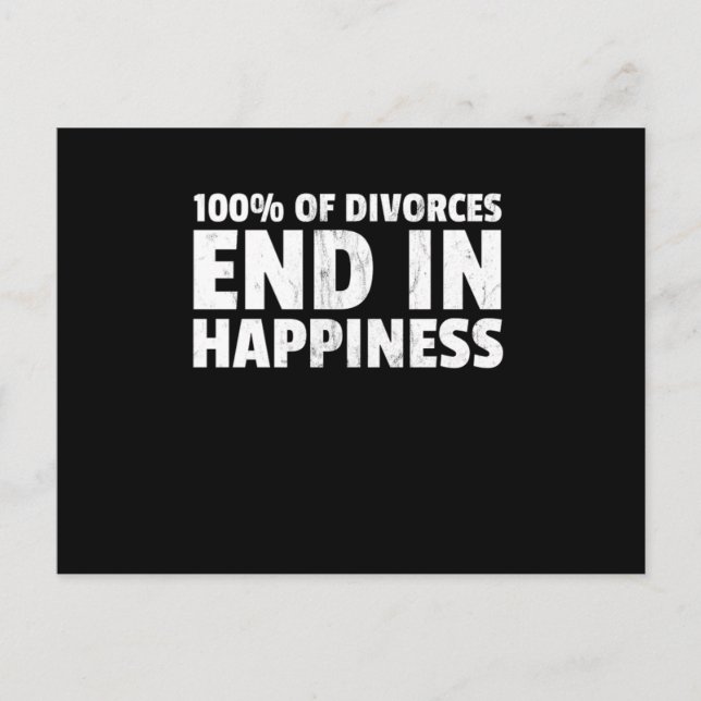 Postal Divorcio Gracioso Cita De Diseño Regalo Para Fiest (Anverso)