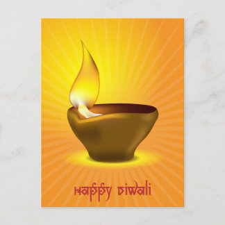 Postal Diwali Diya - Lámpara de aceite para la celebració