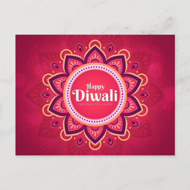 Postal Diwali Feliz (Anverso)