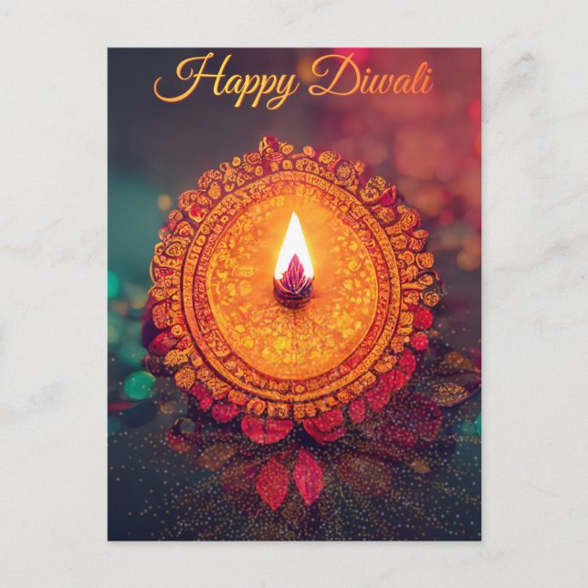 Postal Diwali personalizada (Anverso)