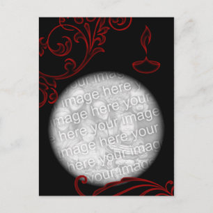 Postal diwali saludos floral elegancia diya photocard