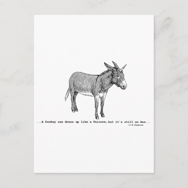 Postal DIY Donkey Unicorn ver2 (Anverso)