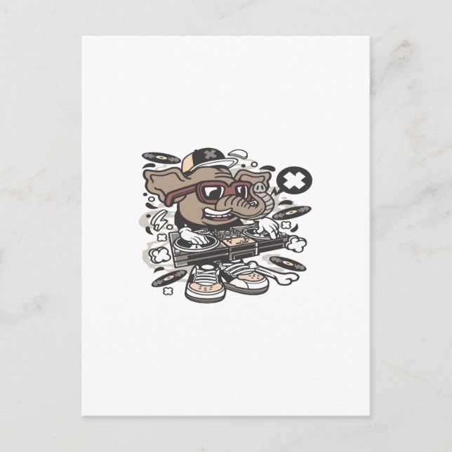 Postal Dj Elephant (Anverso)