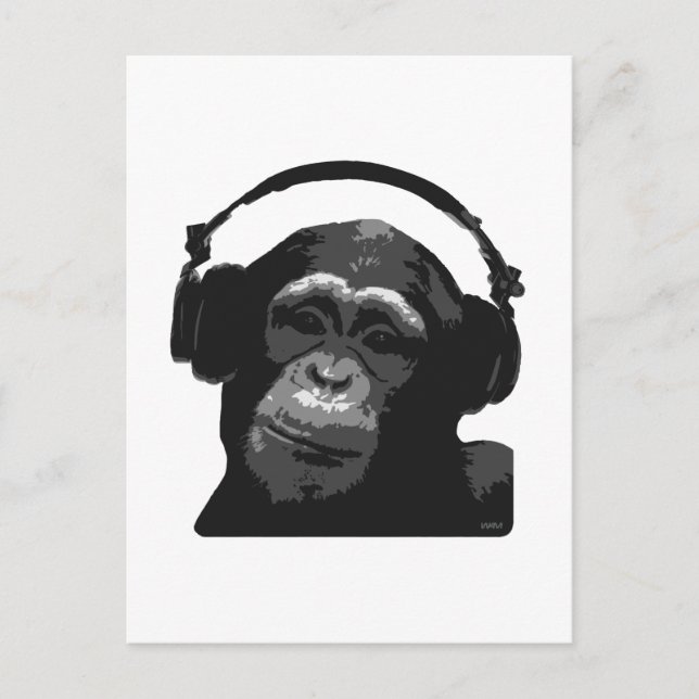 POSTAL DJ MONKEY (Anverso)
