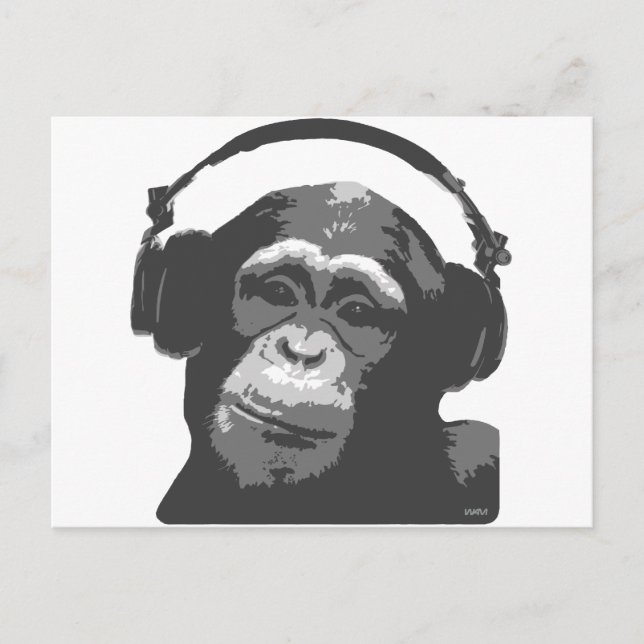 POSTAL DJ MONKEY (Anverso)