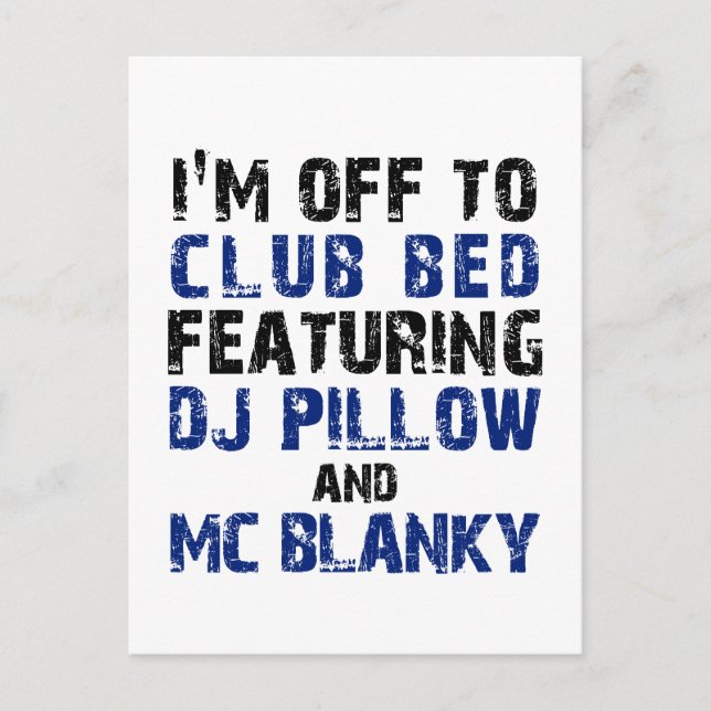 Postal DJ Pillow y Mc Blanky (Anverso)