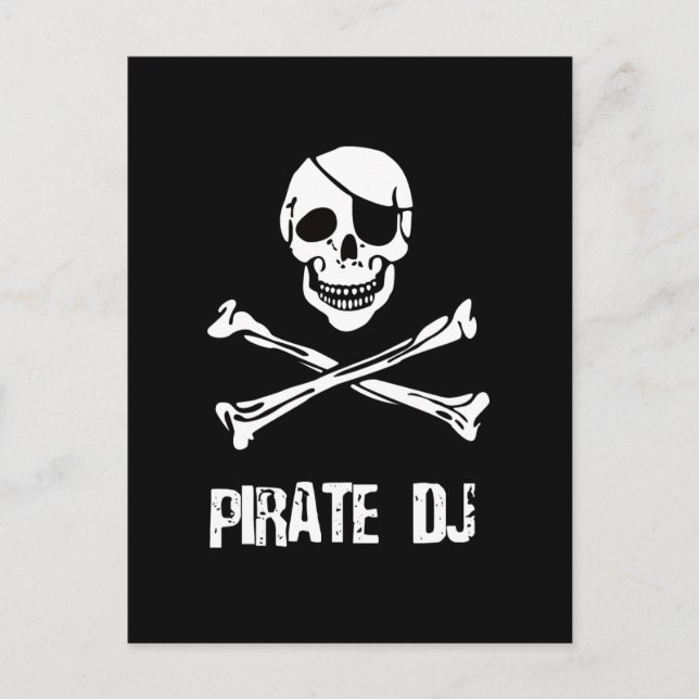 Postal DJ pirata (Anverso)