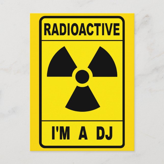 Postal DJ radiactivo (Anverso)