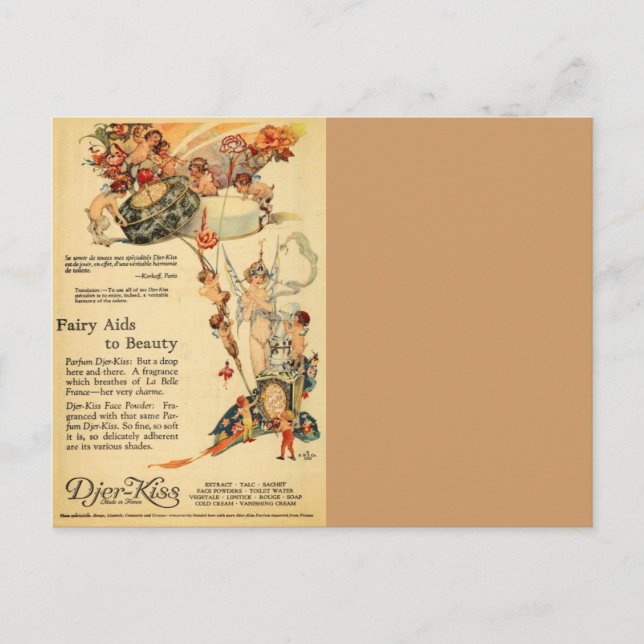 Postal Djer Fairy Aid French Perfume (Anverso)