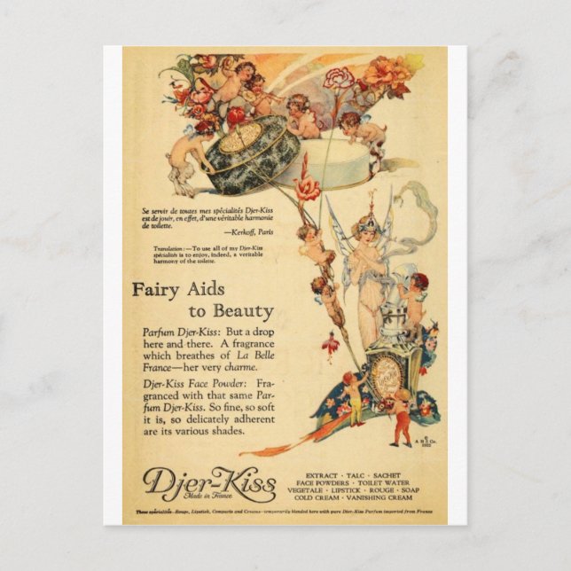 Postal Djer Fairy Aid French Perfume (Anverso)