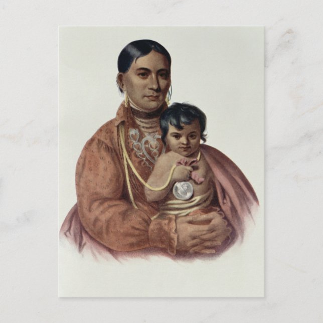 Postal Do-Hon-Go, una mujer de Osage (Anverso)