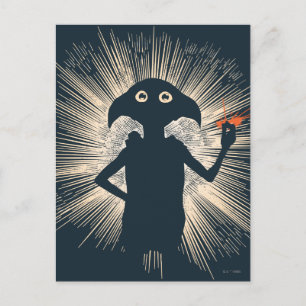 Postal Dobby lanzando magia