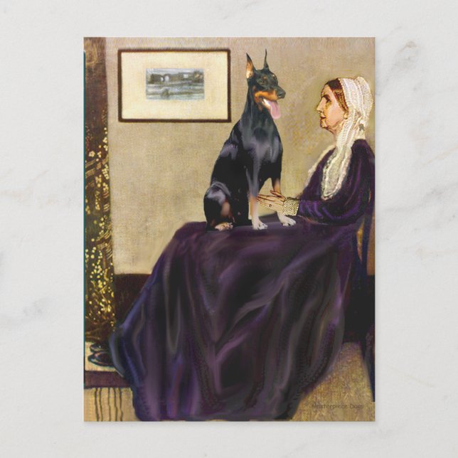 Postal Doberman 1 - La madre de Whistler (Anverso)