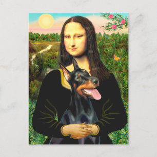 Postal Doberman 1 - Mona Lisa