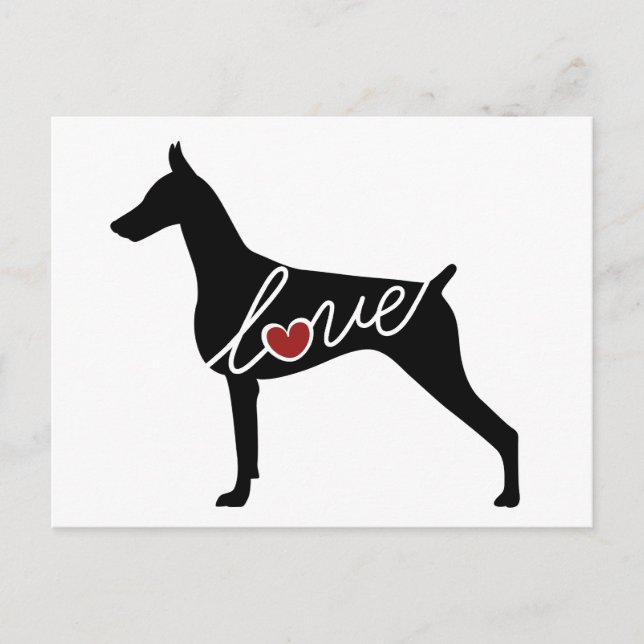 Postal Doberman Love (Anverso)