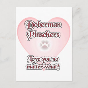Postal Doberman Pinscher Love, Love Doberman, Love dobie