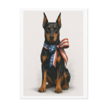Doberman Pinscher patriótico