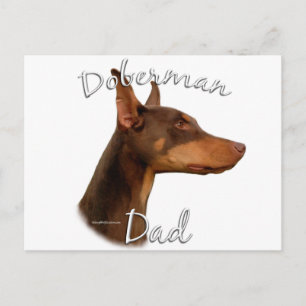 Postal Doberman Pinscher (rojo) Papá 2